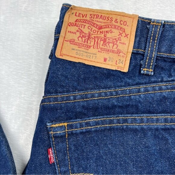 Vintage 1986 Levi’s 505-0217 Denim Jeans Mens 30x34 - Picture 2 of 8